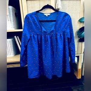 JACK Royal blue patterned light/girly blouse